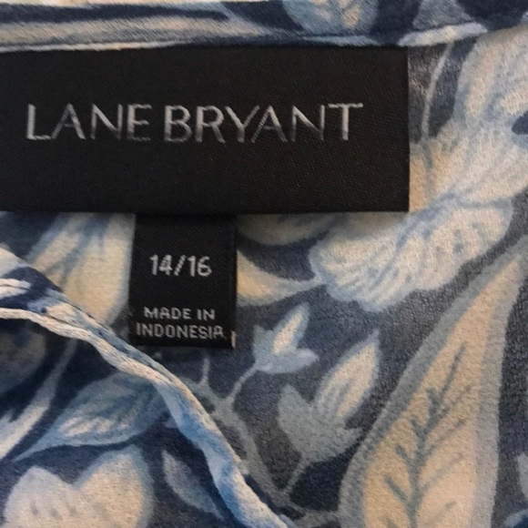 *lane Bryant Blue Sheer Top 14/16 - Picture 4 of 4